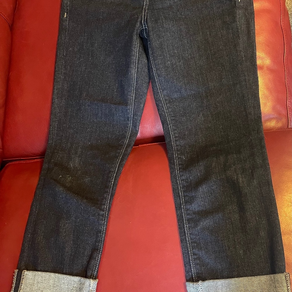 WHBM Noir Cropped Jeans